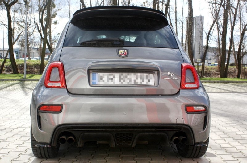 Achterzij Spoilers Fiat 500 Abarth Facelift MK1 Glanzend Zwart