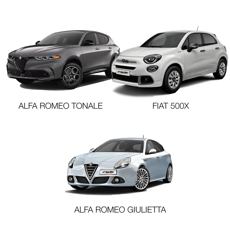 Simoni Racing Aluminium Spoorverbreder Set - 2x17,5mm(VA) - 2x20mm(AA) (Naaf 65,1mm) inclusief wielbouten -  Fiat, Alfa Romeo diversen