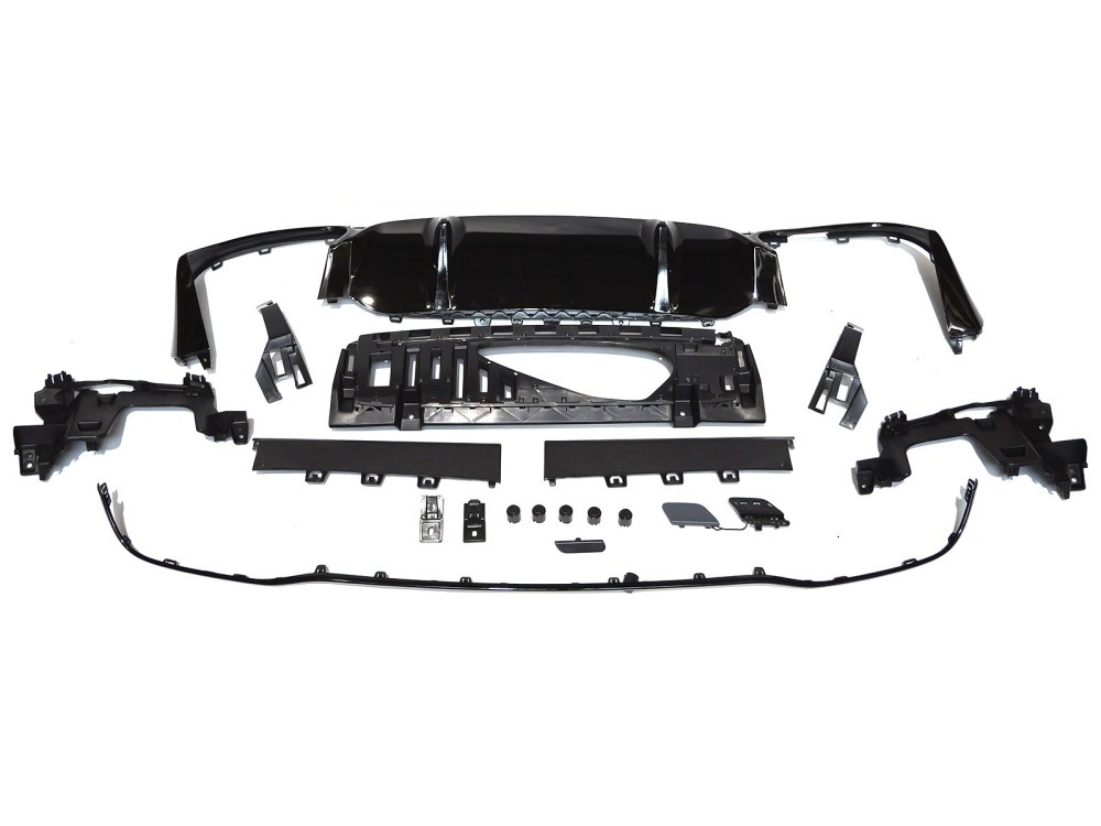 Achterbumper passend voor Mercedes E-Class W213 AMG Line (2016-..) E63 Design Black Edition