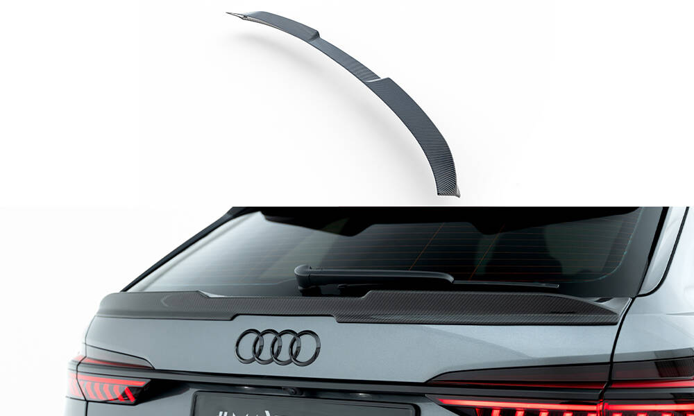 Carbon Fiber Spoiler passend voor Audi RS6 C8 Maxton Glanzend zwart