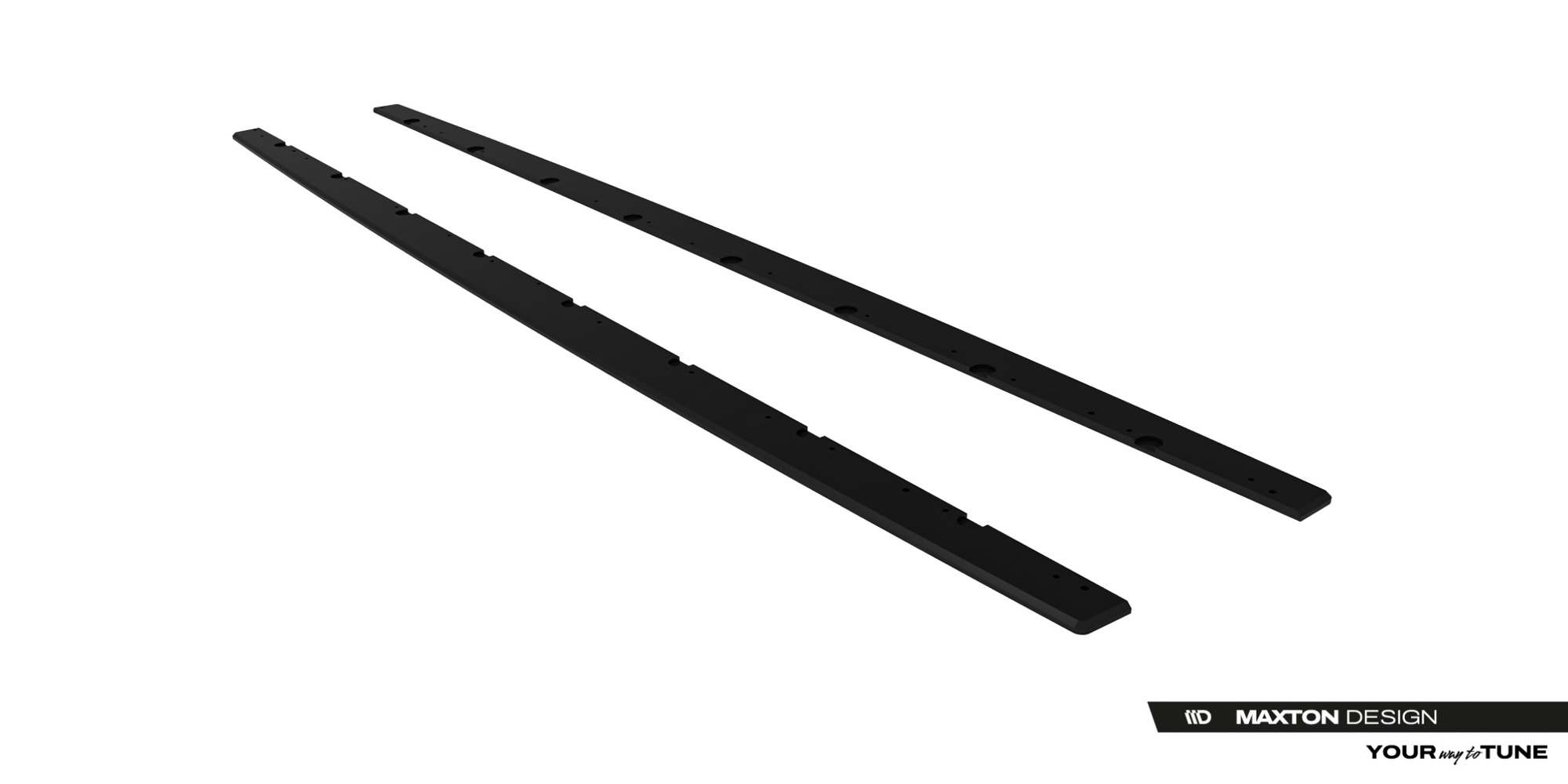 Street Pro Zijskirts passend voor BMW M135i F70 / BMW M235i F74 Maxton Glanzend zwart