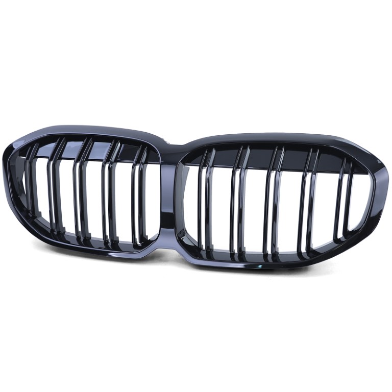 Grill passend voor BMW 1 F40 Dubbele Spijl Glans Zwart
