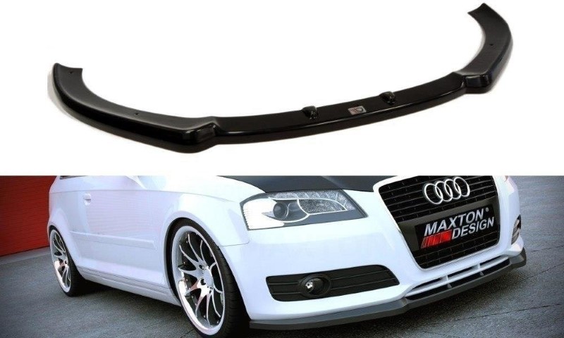 Voorspoiler passend voor Audi A3 8PG glanzend zwart