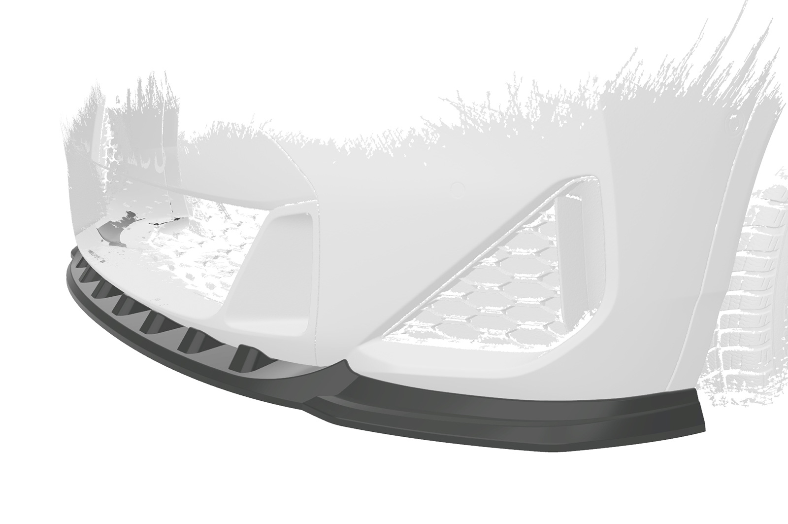Voorspoiler passend voor BMW X2 F39 M-Pakket CSR Glans Zwart