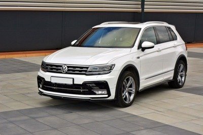 Voorspoiler passend voor VW Tiguan 2 15-20 R-Line Glans Zwart