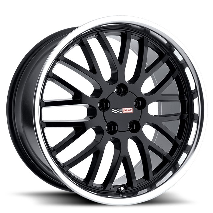 Velgen Cray Manta 19x9 5x120,65 ET50 Glanzend Zwart + Machined R