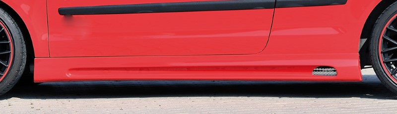 Zijskirts passend voor VW Polo 9N Rieger met uitsnede