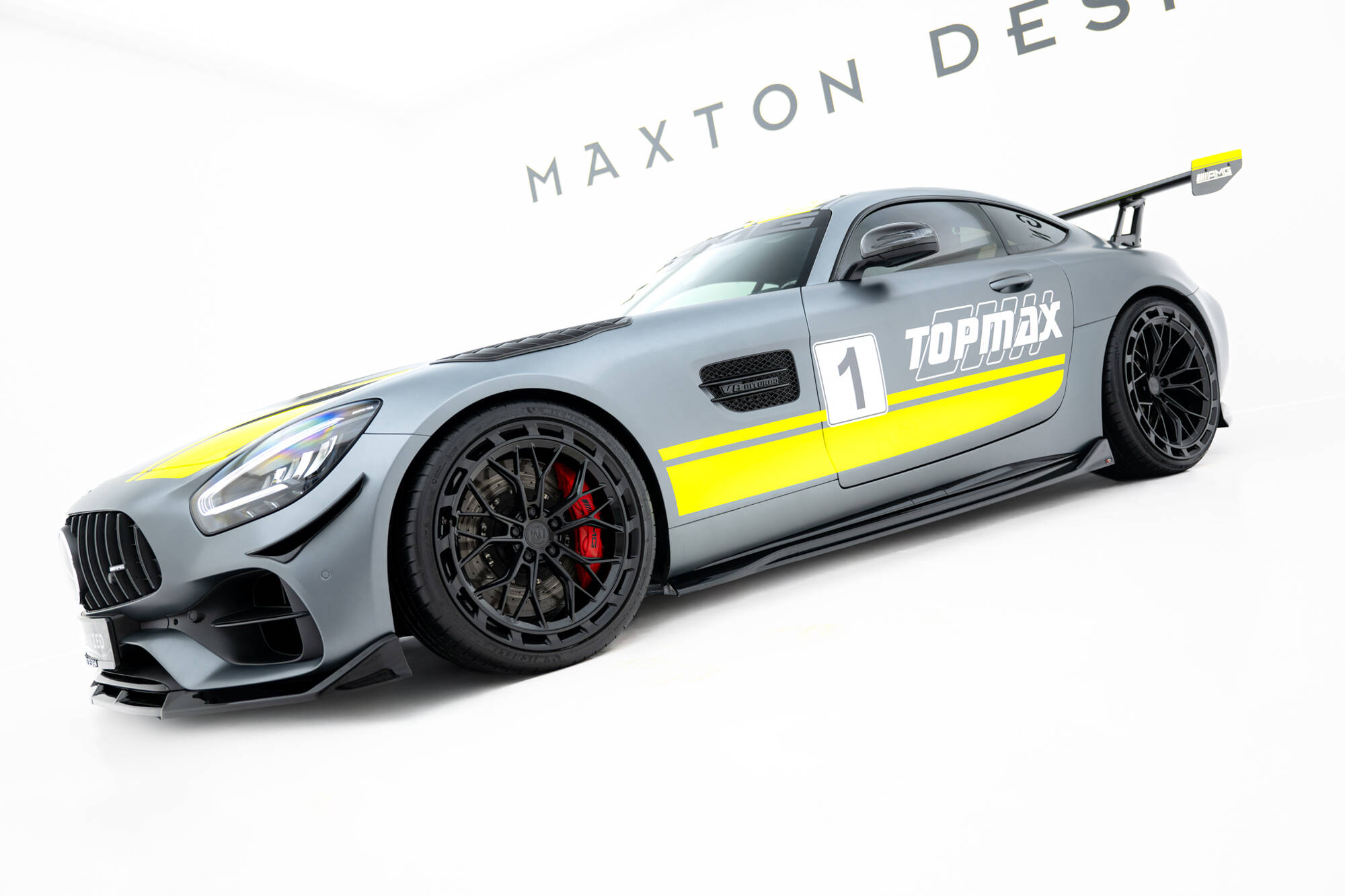 Zijskirts passend voor Mercedes-AMG GT C C190 Facelift Maxton Glanzend zwart
