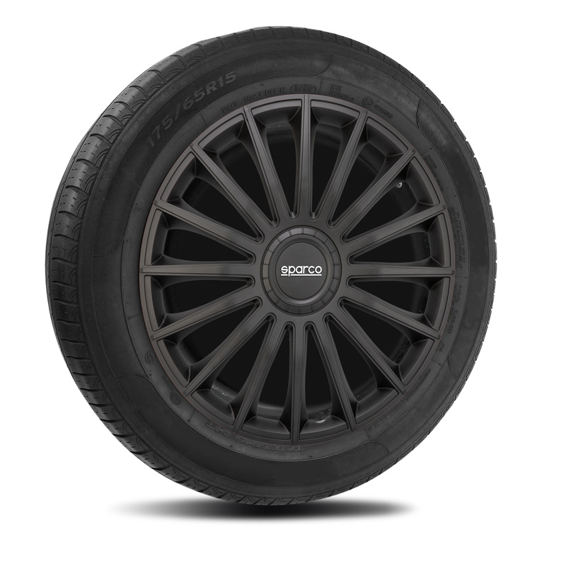 Sparco Wieldoppen Treviso - 15-inch - Zwart - Set van 4 stuks