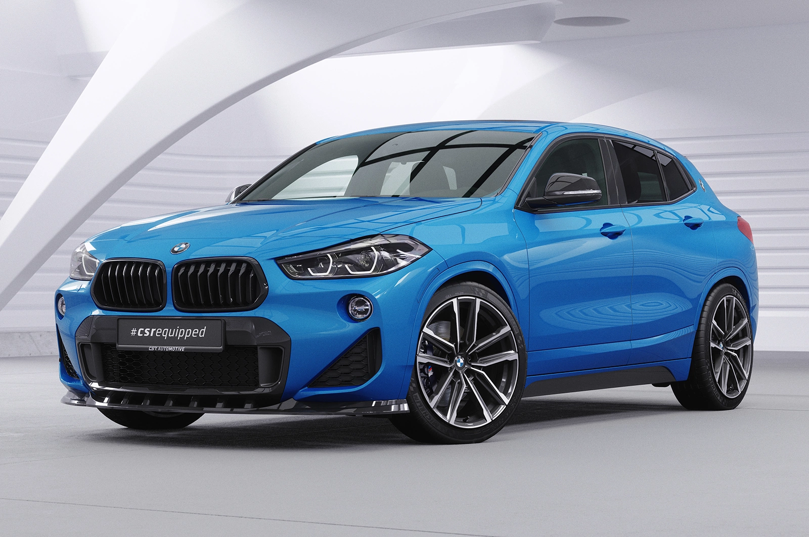 Voorspoiler passend voor BMW X2 F39 M-Paket Glans Zwart van CSR Automotive (2018-)