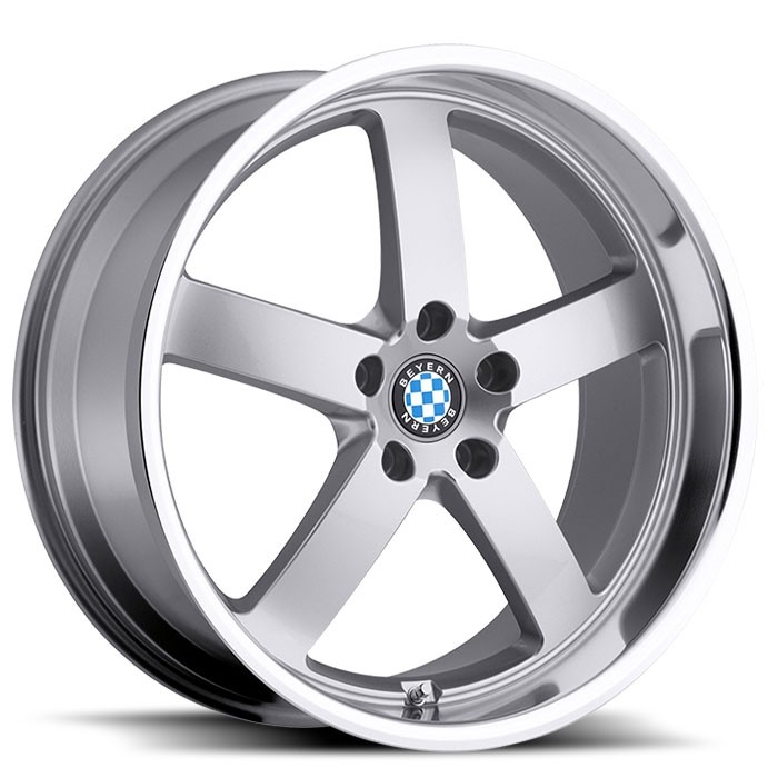 Velgen Beyern Rapp 22x10,5 5x120 ET35 Zilver + Machined Rand