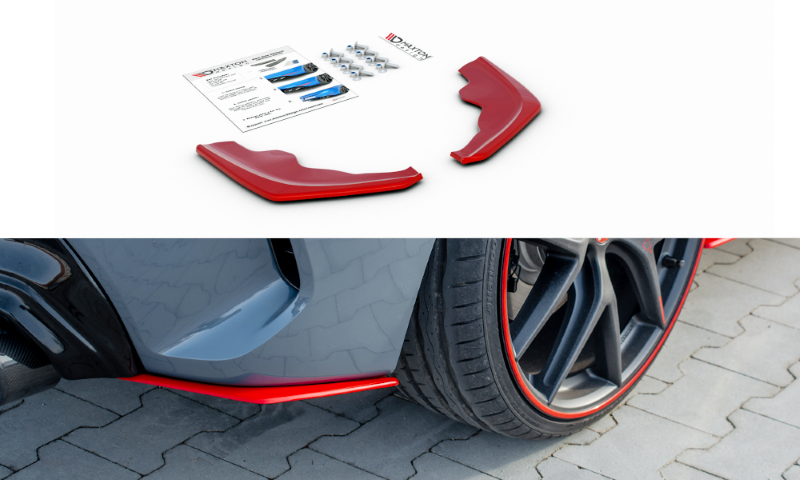 Achter Diffusers zijkanten BMW 1 Serie F40 M-Pack/ M135i Glans Rood V2