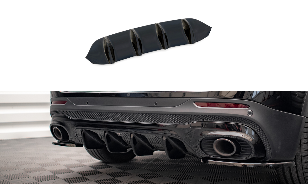 Diffuser passend voor Mercedes AMG GLB 35 Maxton Glans Zwart