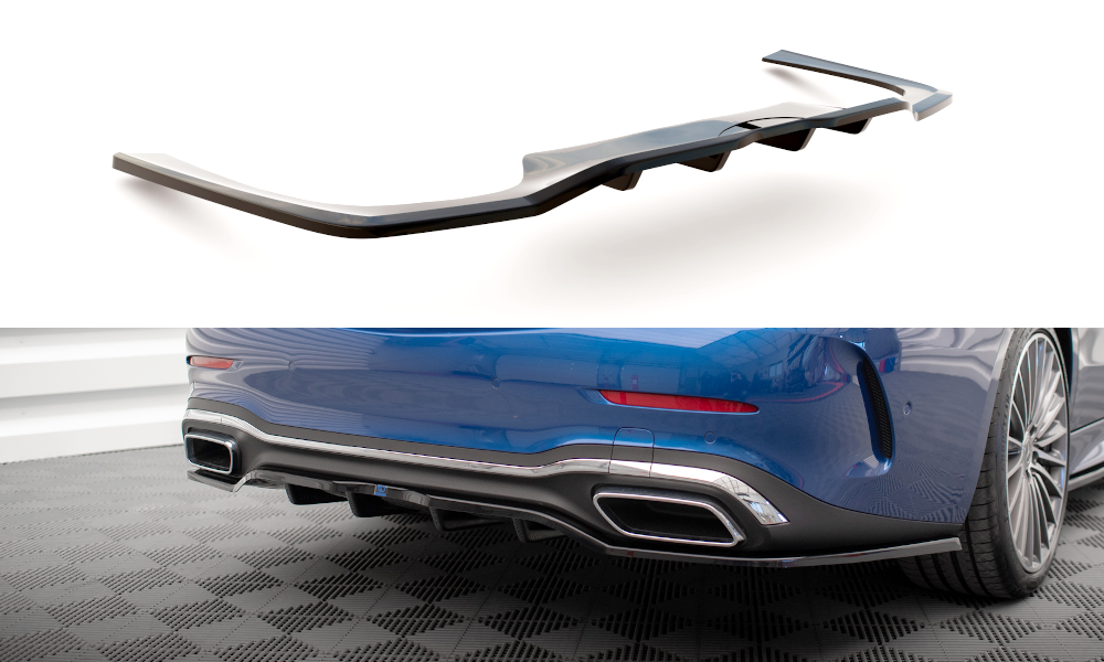 Diffuser passend voor Mercedes C Klasse W206 AMG Pakket Maxton Glans Zwart