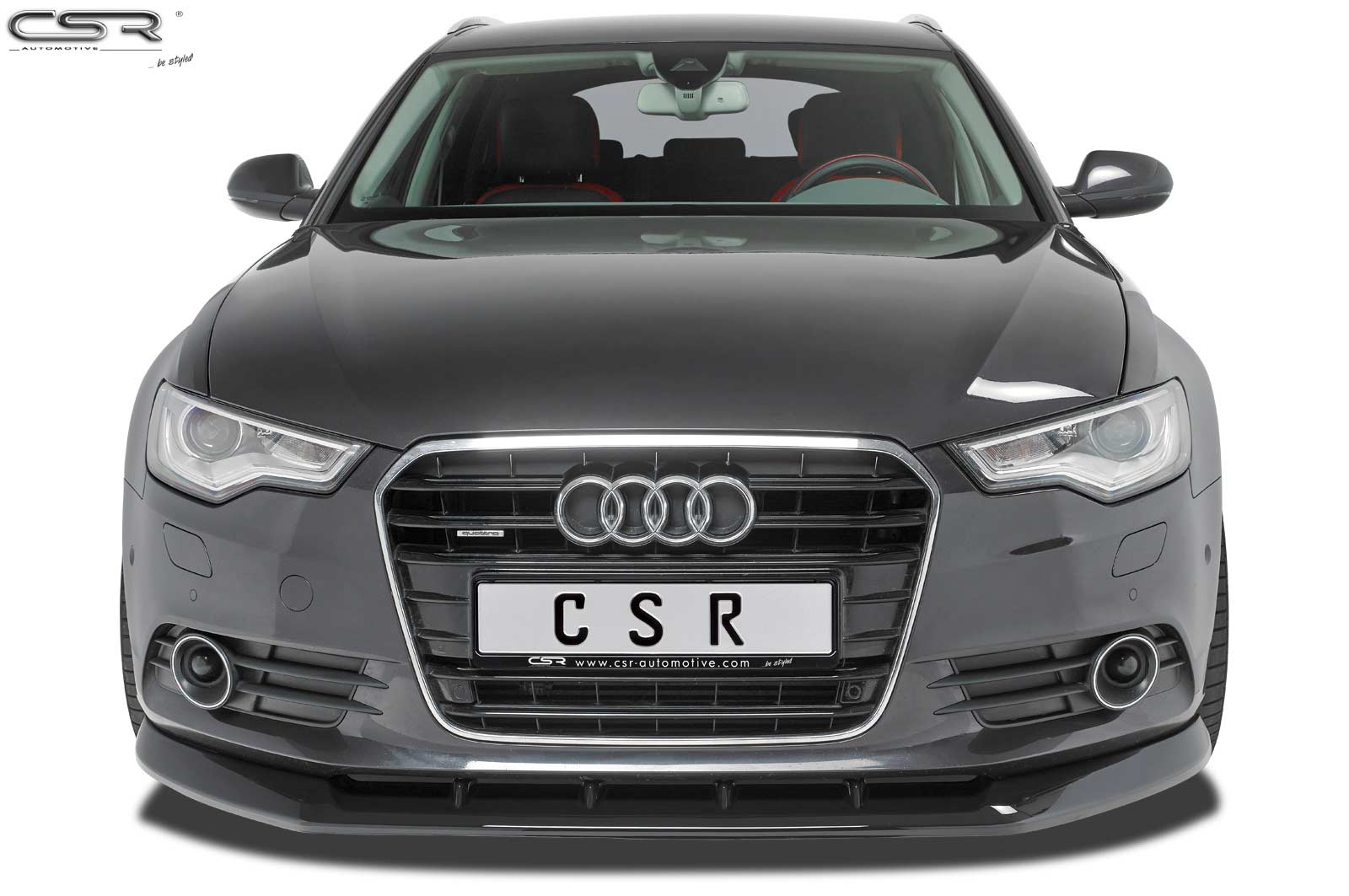 Voorspoiler passend voor Audi A6 C7 4G Mat Zwart