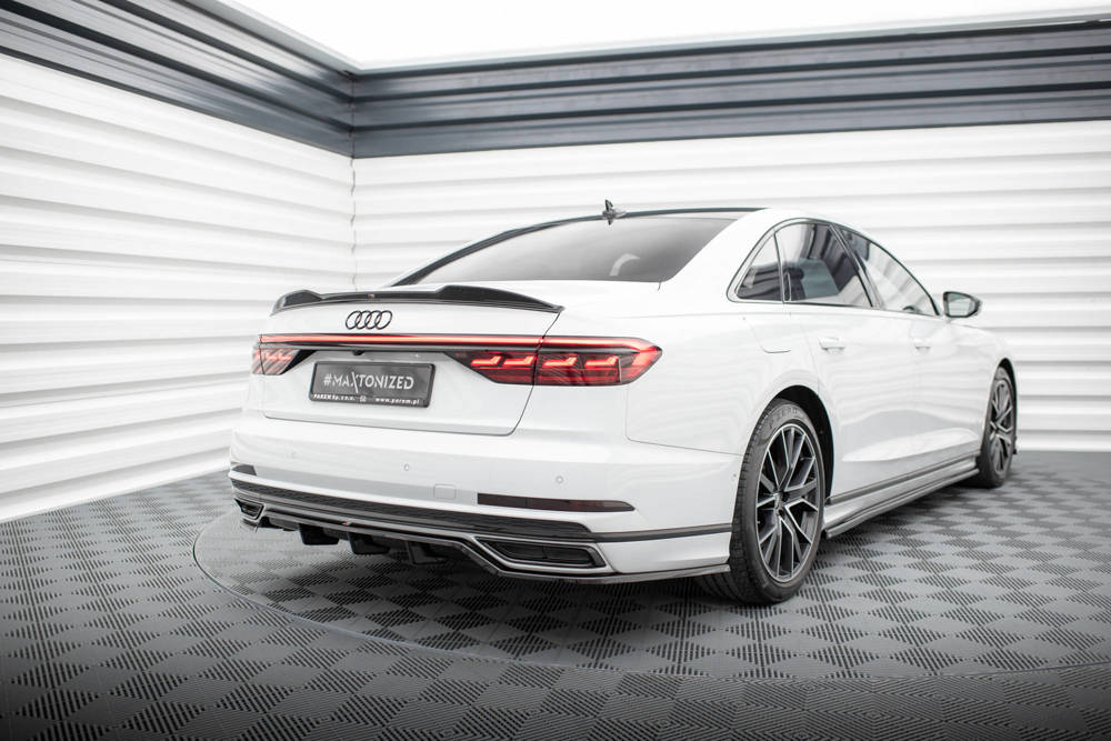 Diffuser passend voor Audi A8 S-Line D5 Maxton Glans Zwart