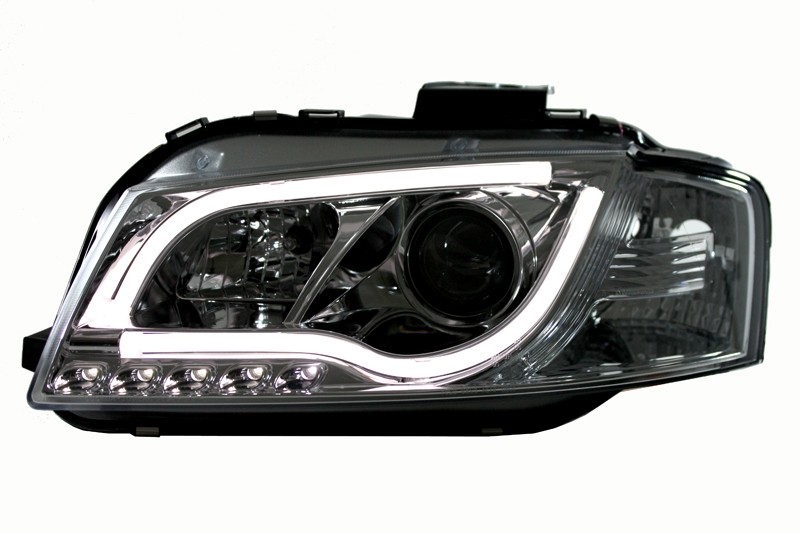 Koplampen passend voor Audi A3 8P 03-08 Tube Light LED Chroom