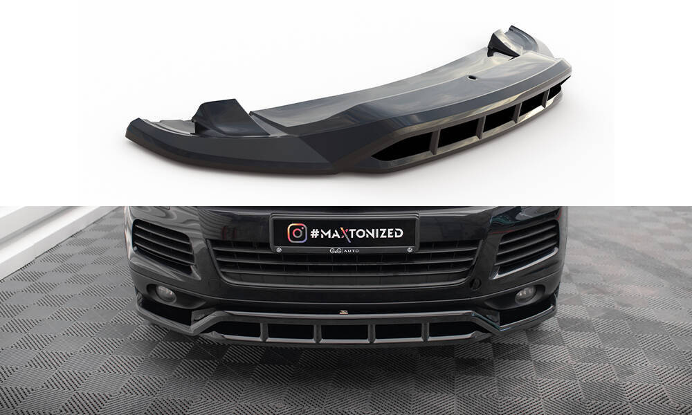 Voorspoiler passend voor Volkswagen Touareg Maxton Glans Zwart