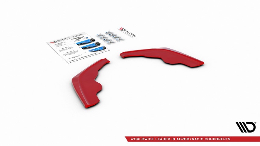 Achter Diffusers zijkanten BMW 1 Serie F40 M-Pack/ M135i Glans Rood V2