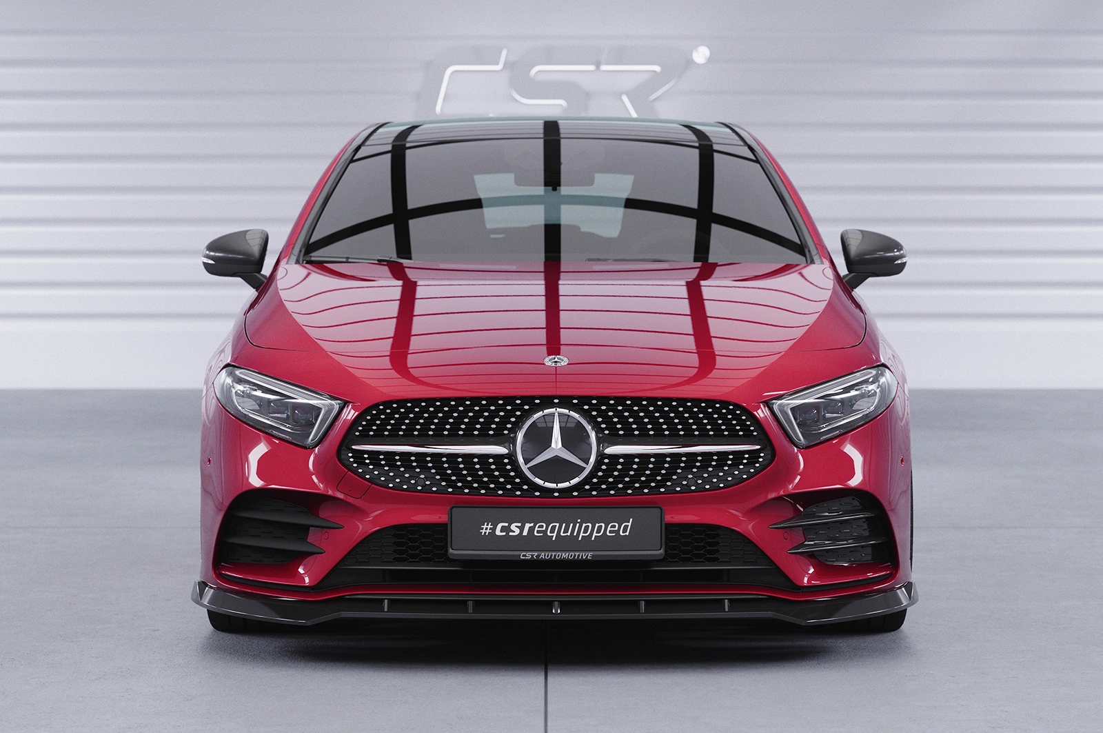 Voorspoiler passend voor Mercedes-Benz A-Klasse 177 A35 AMG/AMG-Line Glans Zwart (2018)