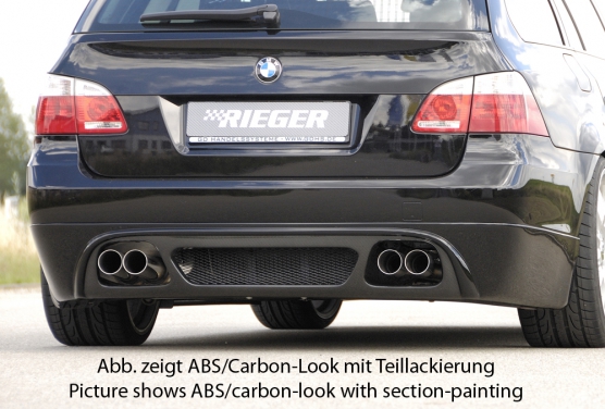 Achterbumper Diffuser passend voor BMW E61 met ABE Rieger