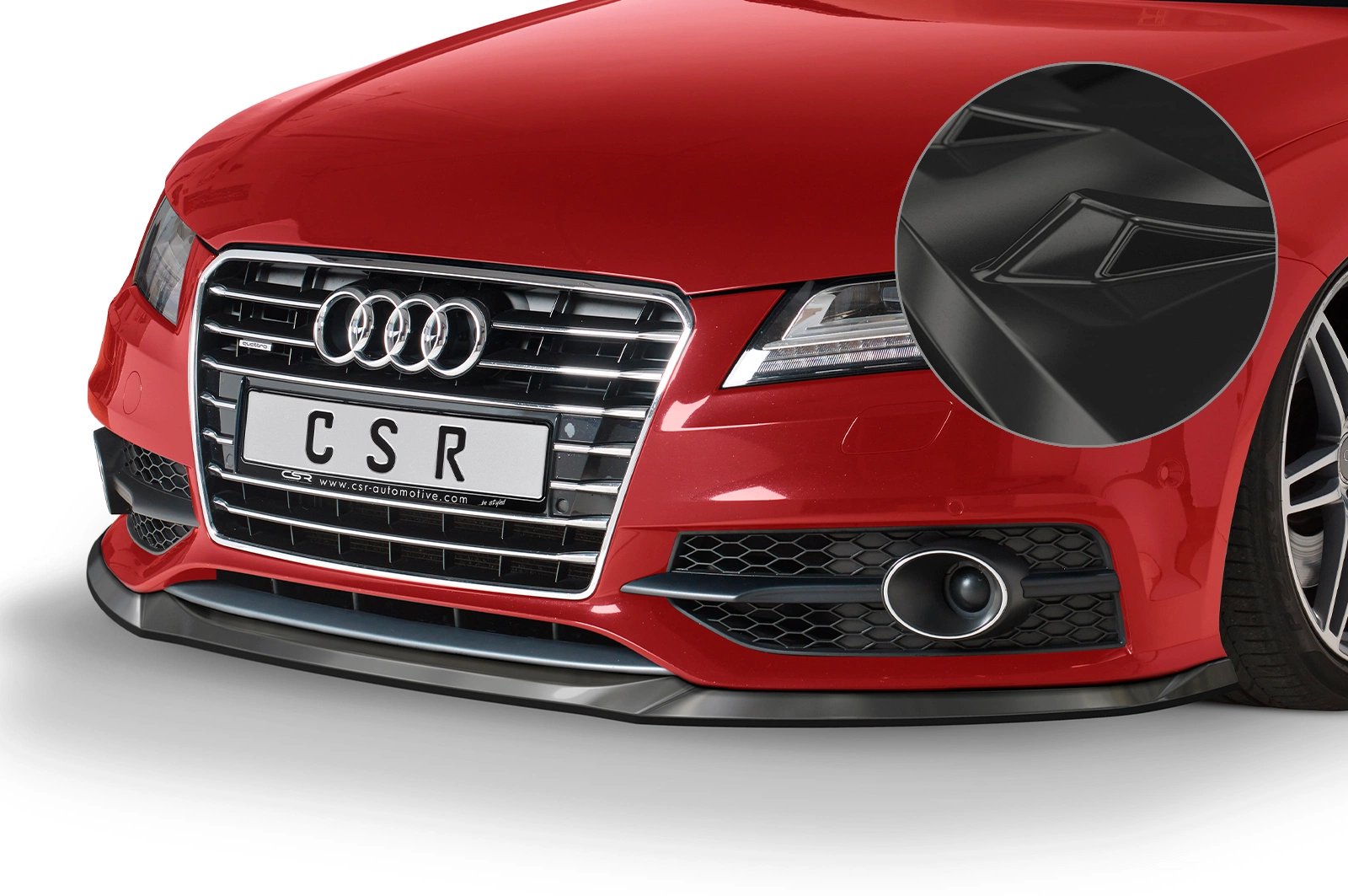 Voorspoiler passend voor Audi A7 S-Line / S7 C7 (Typ 4G) 2010-2014 (A7) / 2012-2014 (S7) Glans Zwart – CSR
