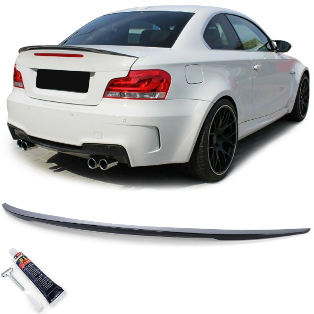 Achterklep spoiler BMW E82 Facelift 07-13 Glans Zwart OUTLET