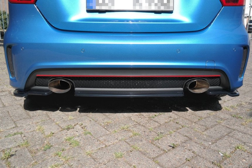 Diffuser passend voor Mercedes-benz W176 AMG-line Maxton Design glans zwart