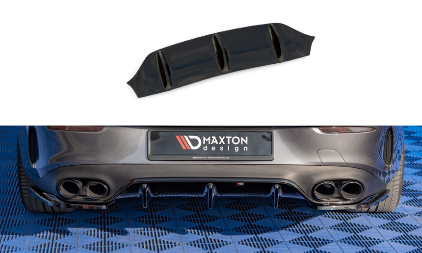 Diffuser passend voor Mercedes E W213 Coupé E53 AMG Maxton Design glans zwart