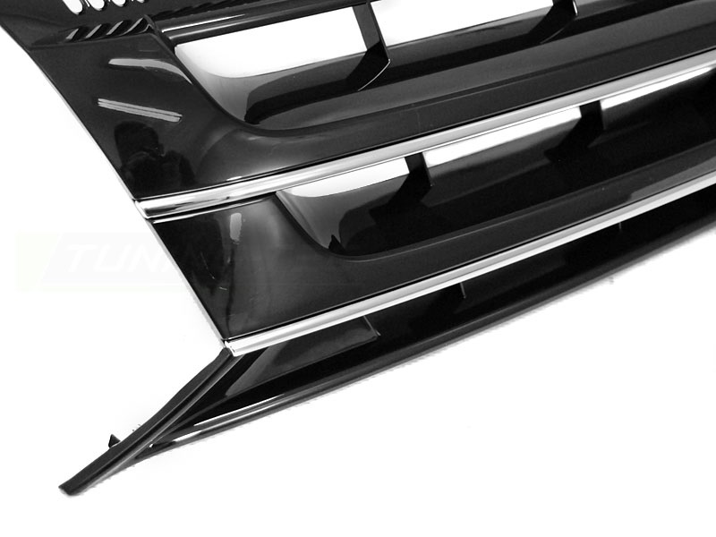 Grill passend voor VW T5 Transporter 09-15 Zwart/Chroom