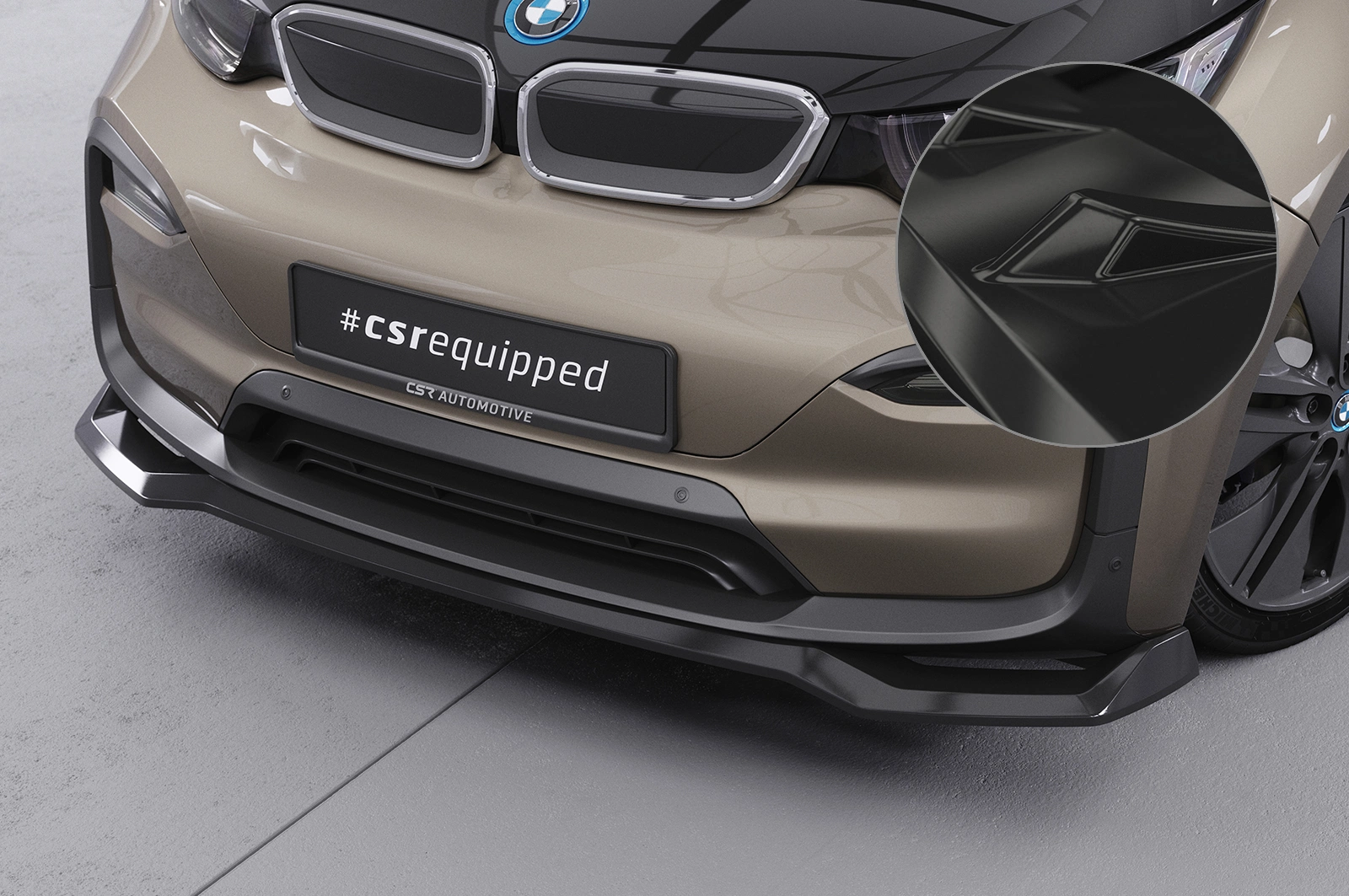 Voorspoiler passend voor BMW i3 Glans Zwart (2017–) CSR