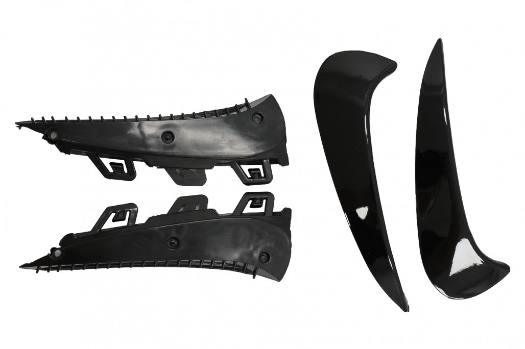 Aero Flaps achterbumper Mercedes GLA H247 GT Look Glans Zwart