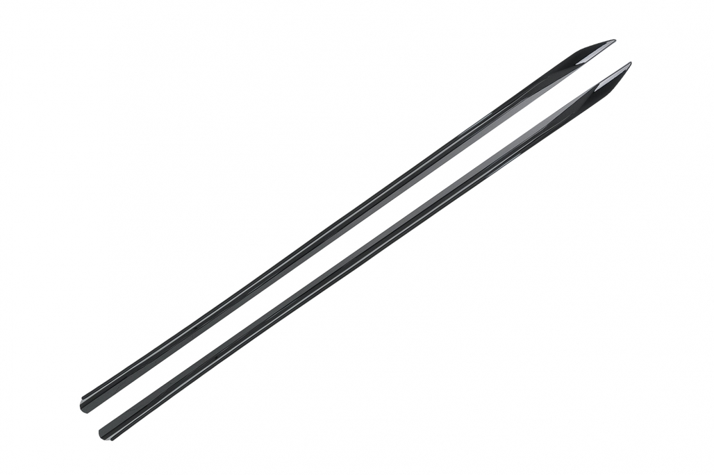 Zijskirts passend voor BMW 5 G60 M-pack Black Knight Design Glans Zwart