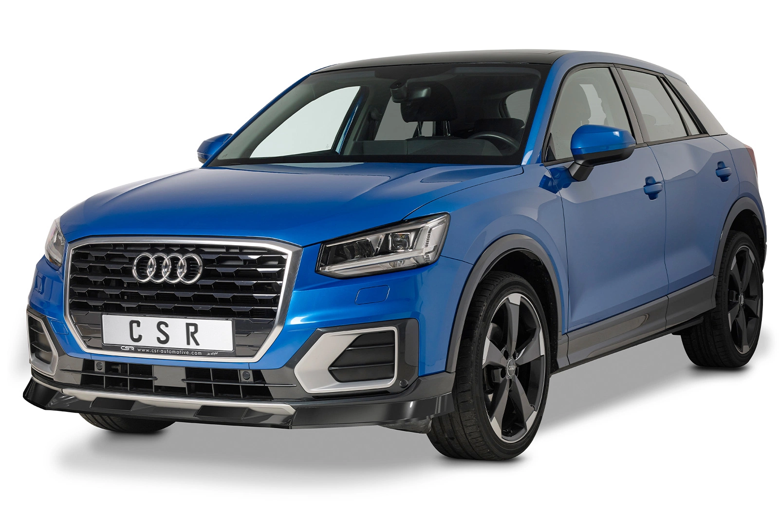 Voorspoiler passend voor Audi Q2 S-Line glans zwart – 2016–2020