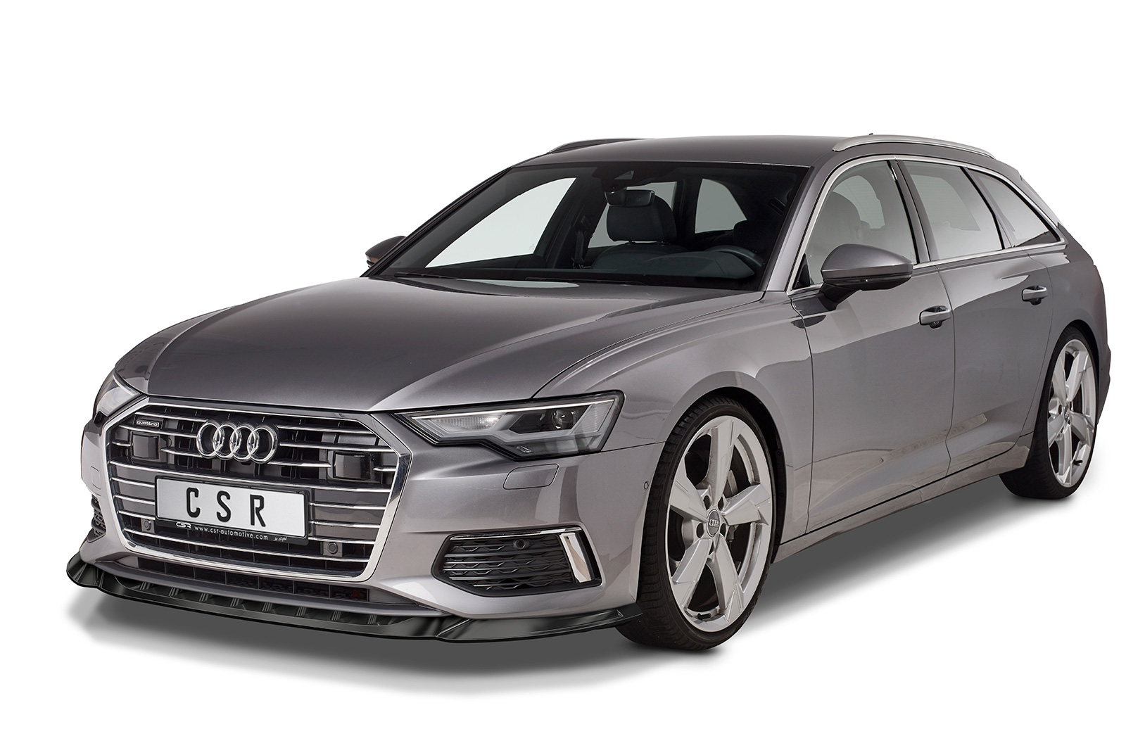Voorspoiler passend voor Audi A6 C8 CSR Glans Zwart