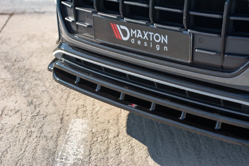 Voorspoiler passend voor Audi Q8 S-Line / SQ8 Maxton Glans Zwart