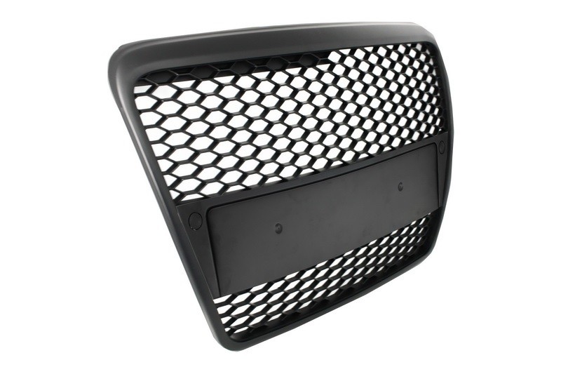 Grill passend voor Audi A6 4F C6 (2004-2007) RS Design Matte Black Embleemlo