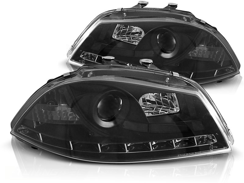Koplampen passend voor Seat IBIZA 6L 02-08 DRL-Look