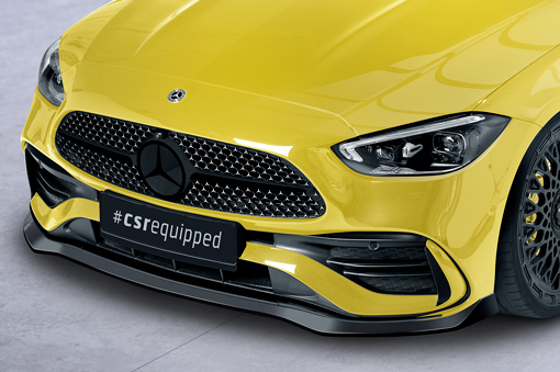 Voorspoiler passend voor Mercedes C Klasse W206 AMG Pakket CSR Glans Zwart