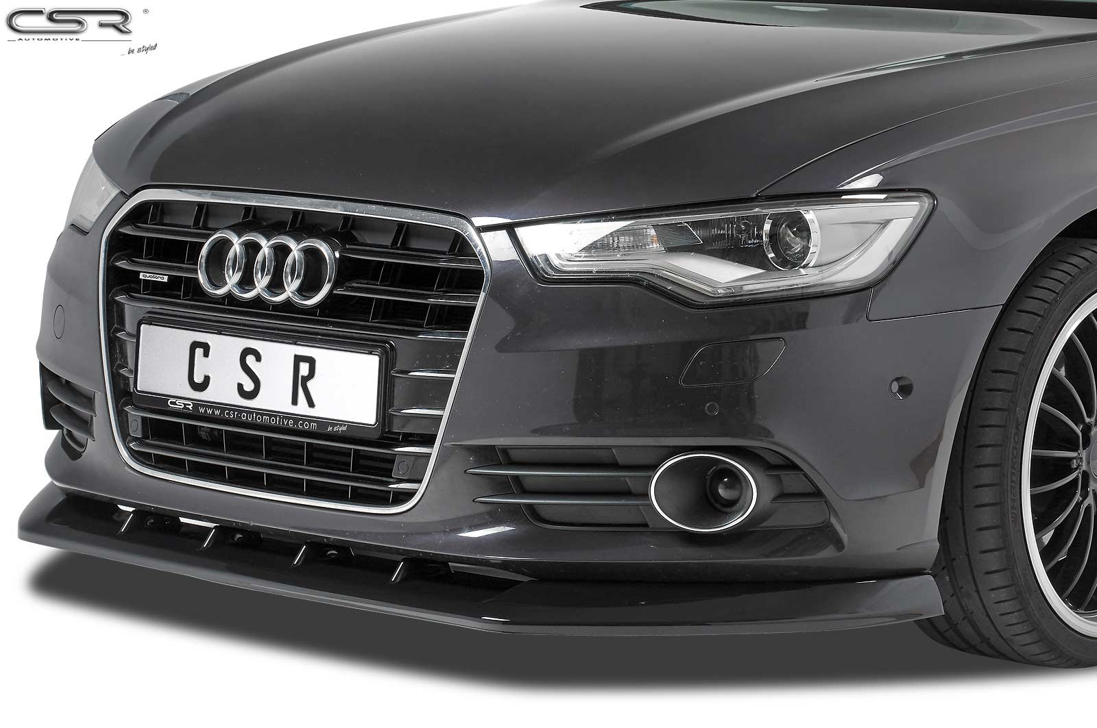 Voorspoiler passend voor Audi A6 C7 4G Mat Zwart
