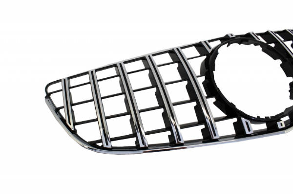 Grill passend voor Mercedes C207 W207 A207 Facelift (2013-2017) Coupe Cabrio GTR Look Glans Zwart/Chroom