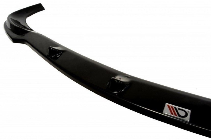 Voorspoiler passend voor Mercedes CLK W209 Maxton Design glans zwart