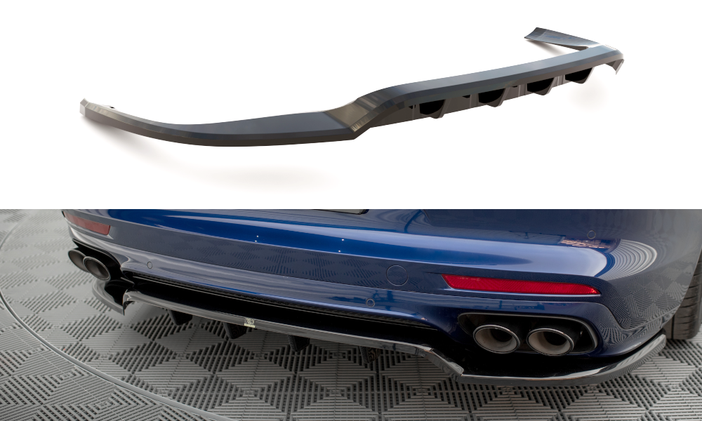 Diffuser Porsche Panamera E-Hybrid 971 Facelift  2020 - Maxton Glans Zwart