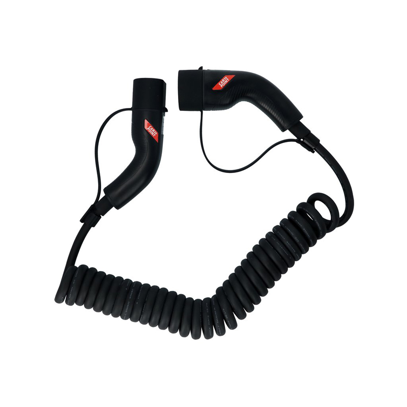 Carpoint Spiraal Laadkabel Elektrische Auto Type2>2 16A 1-Fase 6-meter