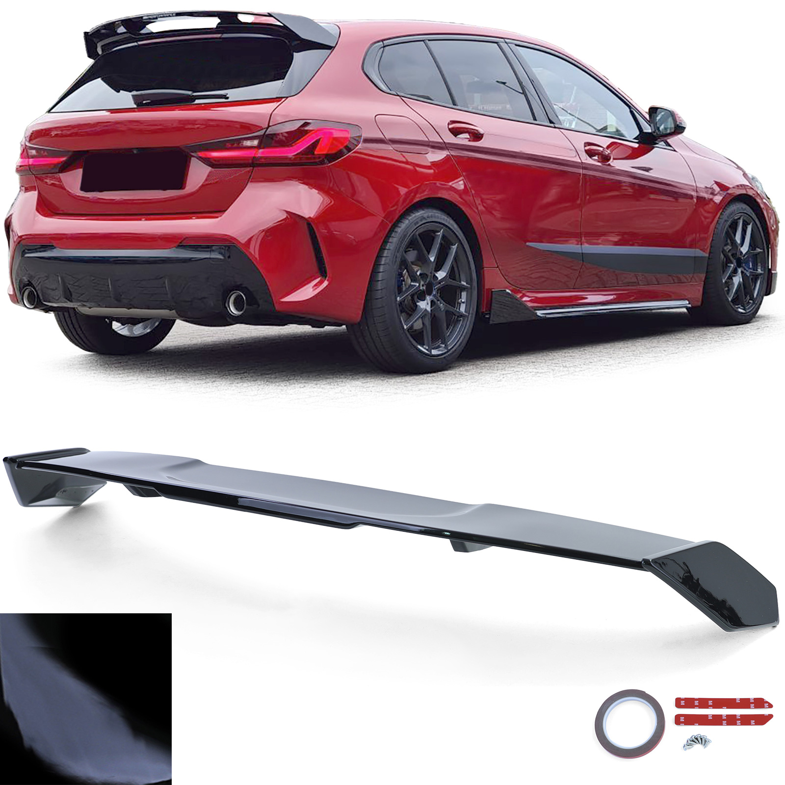 Spoiler passend voor BMW 1 Serie F40 Glans Zwart