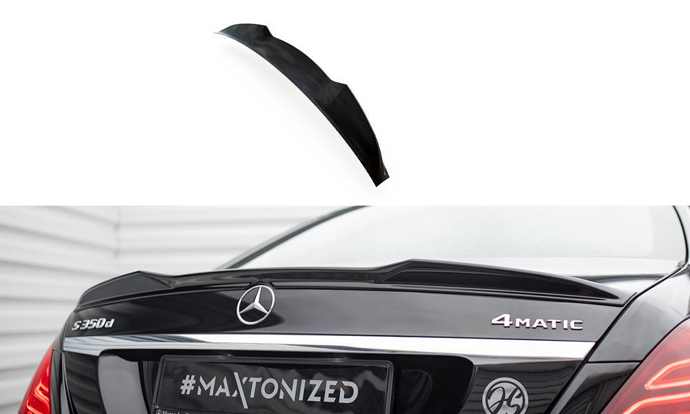 Spoiler passend voor Mercedes S klasse W222 Maxton Glans Zwart
