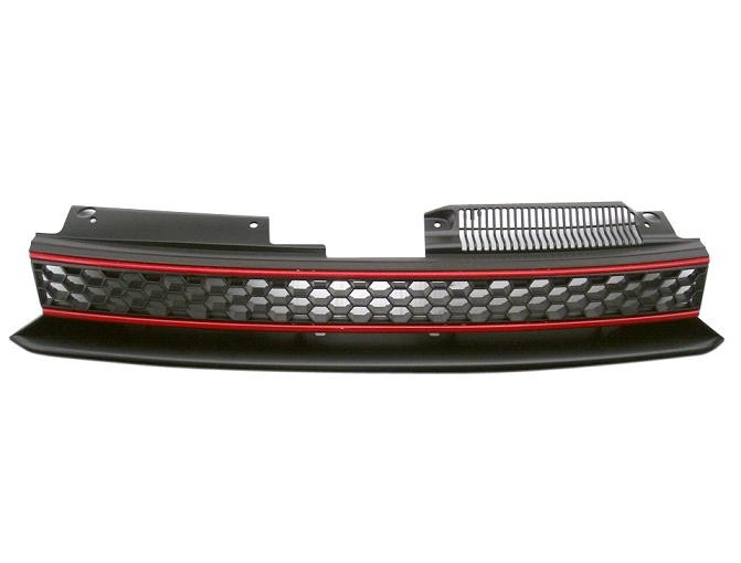 Embleemloze Grill passend voor VW Golf VI GTI look 10/08-