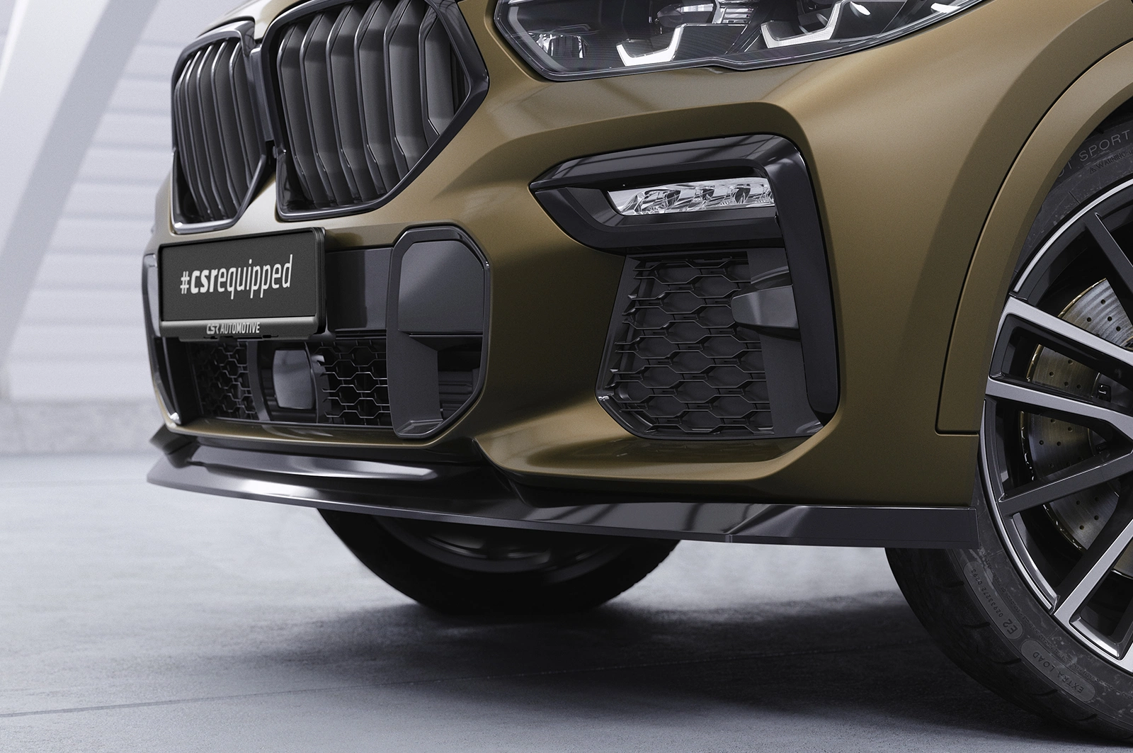 Voorspoiler passend voor BMW X6 (G06) M-Paket / M50i Glans Zwart van CSR Automotive (2019-)