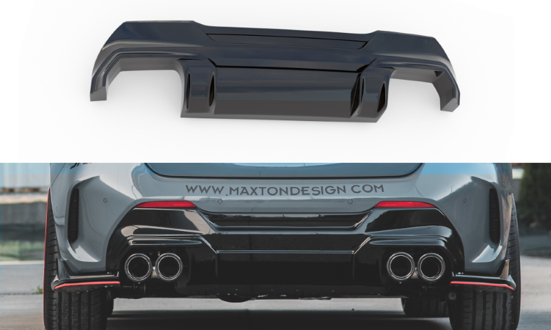 Achter Diffuser passend voor BMW 1 Serie F40 M-Pack/ M135i Glans Zwart V2