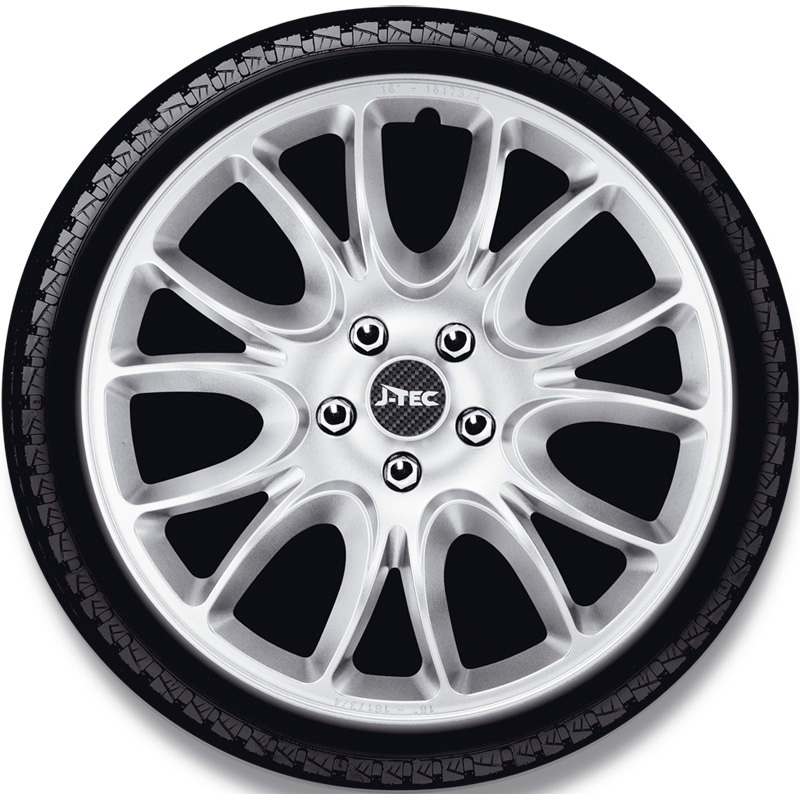4-Delige J-Tec Wieldoppenset Hero 16-inch zilver